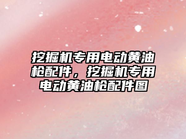 挖掘機專用電動黃油槍配件，挖掘機專用電動黃油槍配件圖