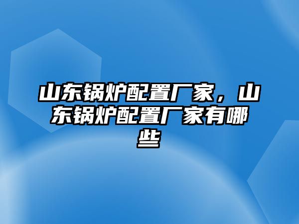 山東鍋爐配置廠家，山東鍋爐配置廠家有哪些