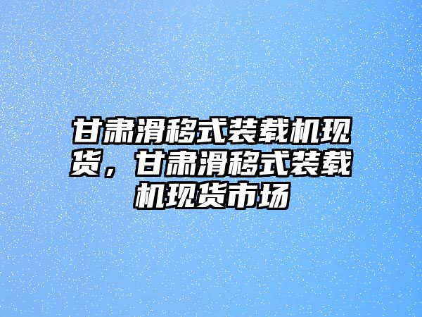 甘肅滑移式裝載機現(xiàn)貨，甘肅滑移式裝載機現(xiàn)貨市場