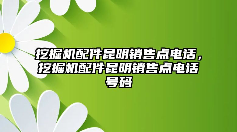 挖掘機(jī)配件昆明銷售點(diǎn)電話，挖掘機(jī)配件昆明銷售點(diǎn)電話號碼