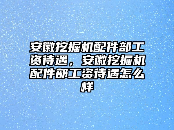 安徽挖掘機(jī)配件部工資待遇，安徽挖掘機(jī)配件部工資待遇怎么樣