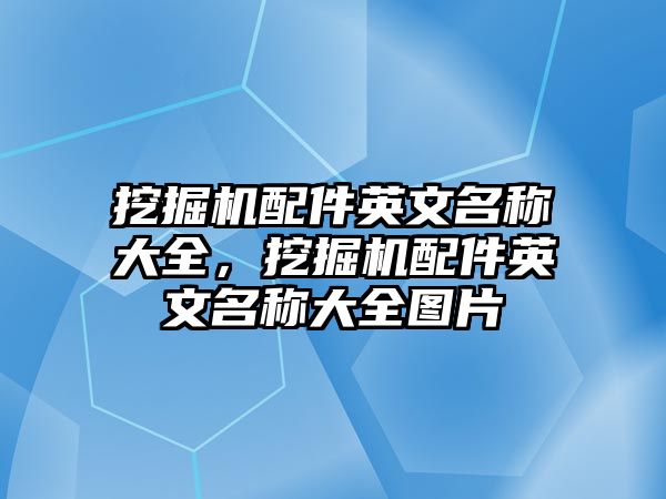 挖掘機(jī)配件英文名稱(chēng)大全，挖掘機(jī)配件英文名稱(chēng)大全圖片
