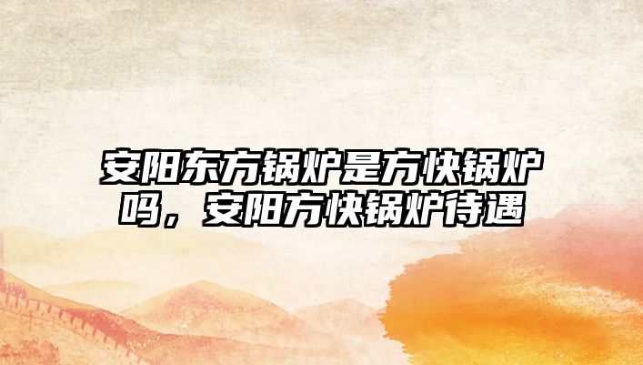 安陽(yáng)東方鍋爐是方快鍋爐嗎，安陽(yáng)方快鍋爐待遇