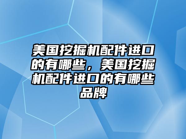 美國挖掘機(jī)配件進(jìn)口的有哪些，美國挖掘機(jī)配件進(jìn)口的有哪些品牌