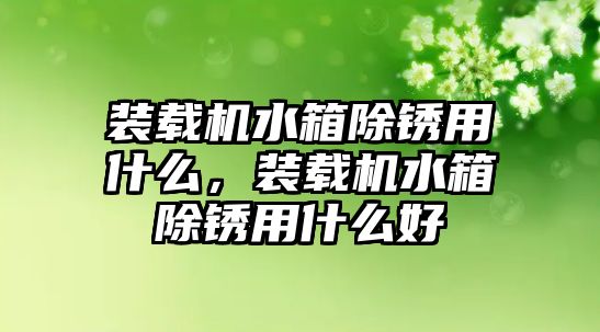 裝載機(jī)水箱除銹用什么，裝載機(jī)水箱除銹用什么好