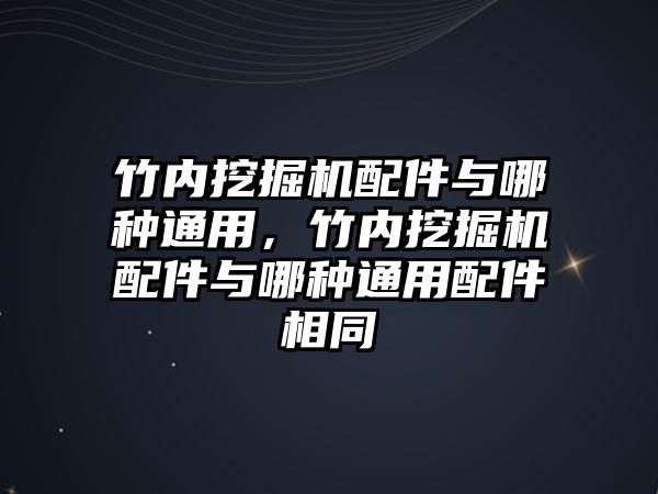 竹內(nèi)挖掘機(jī)配件與哪種通用，竹內(nèi)挖掘機(jī)配件與哪種通用配件相同