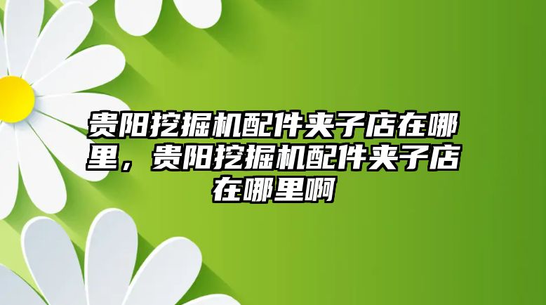 貴陽挖掘機(jī)配件夾子店在哪里，貴陽挖掘機(jī)配件夾子店在哪里啊