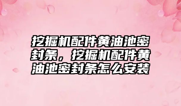 挖掘機(jī)配件黃油池密封條，挖掘機(jī)配件黃油池密封條怎么安裝