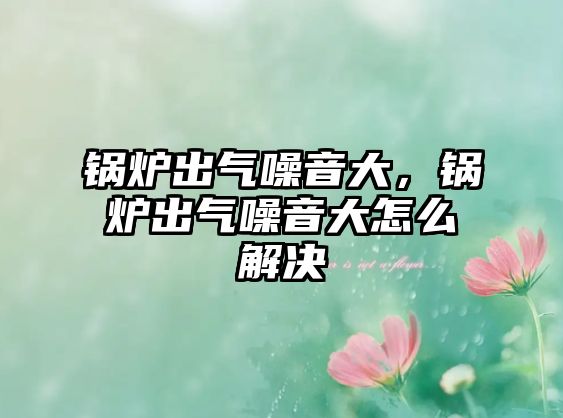 鍋爐出氣噪音大，鍋爐出氣噪音大怎么解決