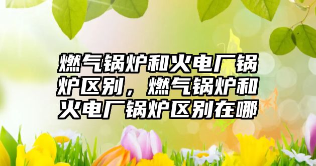 燃?xì)忮仩t和火電廠鍋爐區(qū)別，燃?xì)忮仩t和火電廠鍋爐區(qū)別在哪