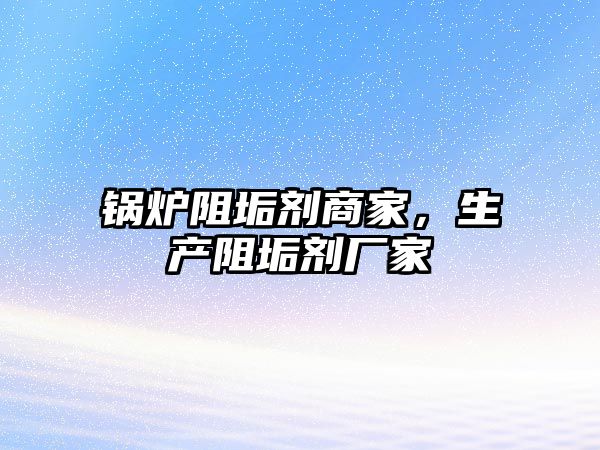 鍋爐阻垢劑商家，生產(chǎn)阻垢劑廠家