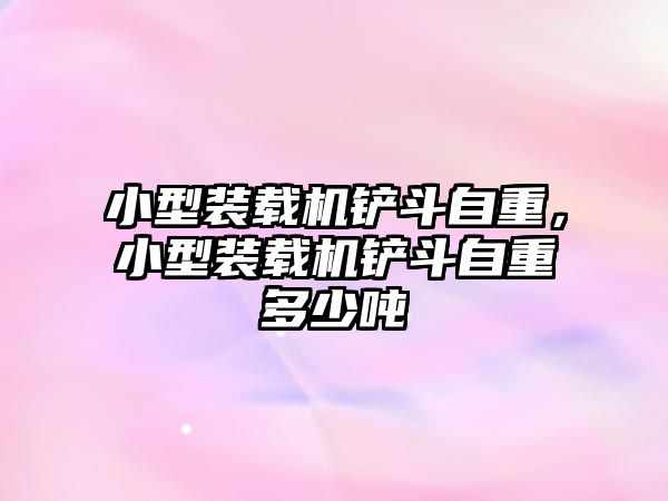 小型裝載機(jī)鏟斗自重，小型裝載機(jī)鏟斗自重多少噸
