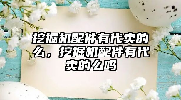 挖掘機配件有代賣的么，挖掘機配件有代賣的么嗎