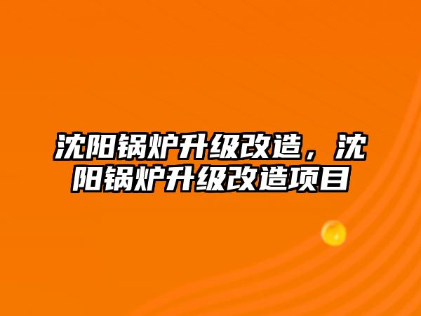 沈陽鍋爐升級(jí)改造，沈陽鍋爐升級(jí)改造項(xiàng)目