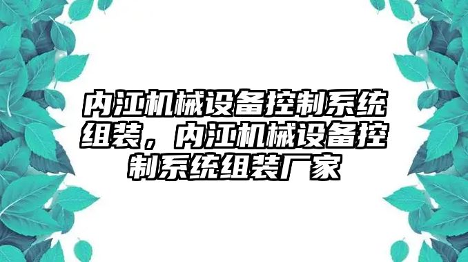 內(nèi)江機(jī)械設(shè)備控制系統(tǒng)組裝，內(nèi)江機(jī)械設(shè)備控制系統(tǒng)組裝廠家
