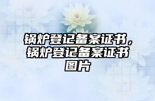鍋爐登記備案證書，鍋爐登記備案證書圖片
