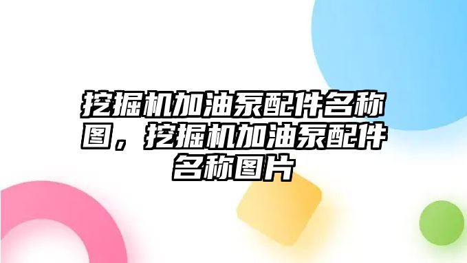 挖掘機(jī)加油泵配件名稱圖，挖掘機(jī)加油泵配件名稱圖片