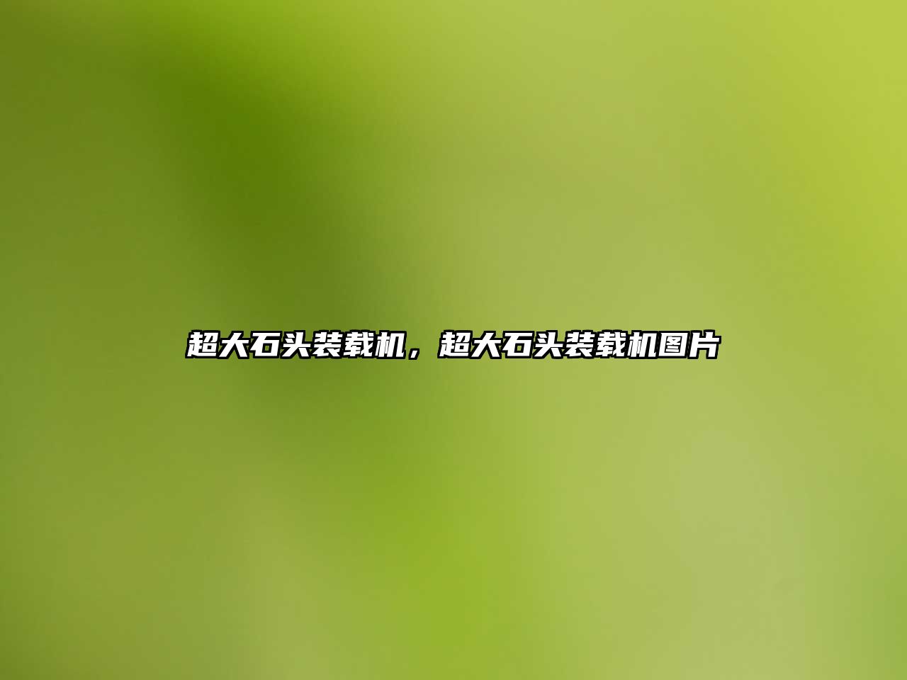 超大石頭裝載機(jī)，超大石頭裝載機(jī)圖片