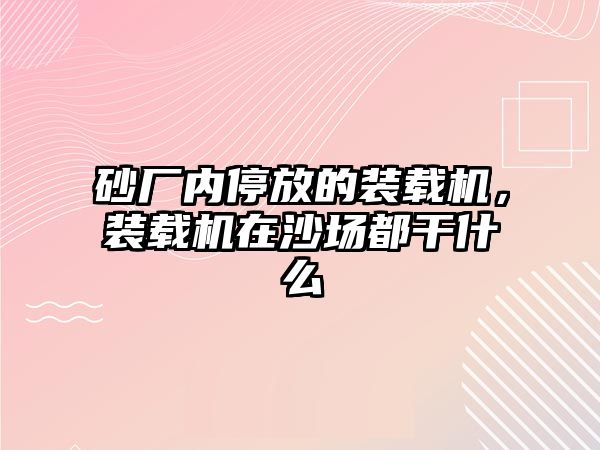 砂廠內(nèi)停放的裝載機，裝載機在沙場都干什么
