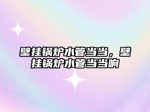 壁掛鍋爐水管當當，壁掛鍋爐水管當當響