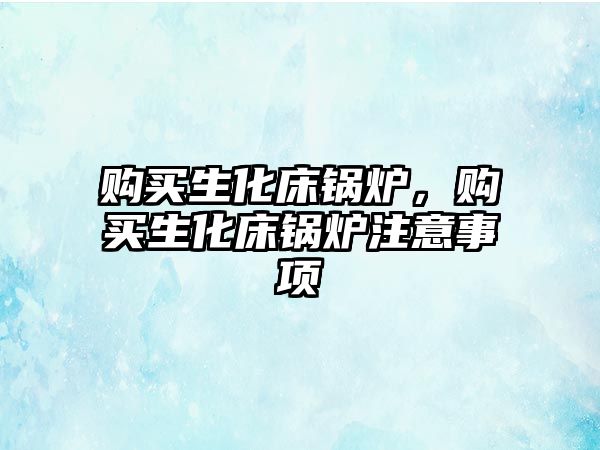 購買生化床鍋爐，購買生化床鍋爐注意事項