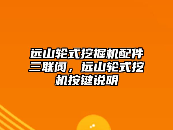 遠(yuǎn)山輪式挖掘機(jī)配件三聯(lián)閥，遠(yuǎn)山輪式挖機(jī)按鍵說明