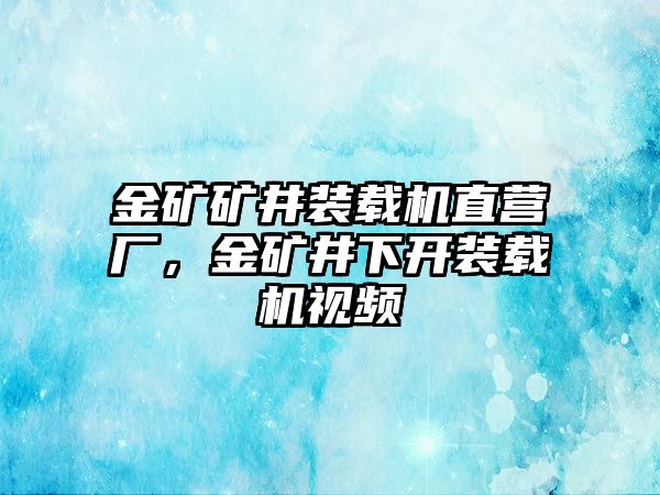 金礦礦井裝載機(jī)直營廠，金礦井下開裝載機(jī)視頻