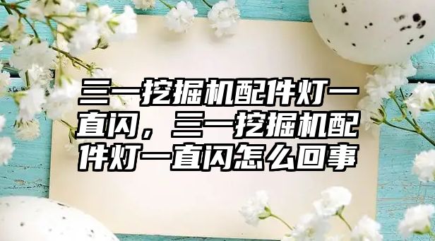 三一挖掘機(jī)配件燈一直閃，三一挖掘機(jī)配件燈一直閃怎么回事