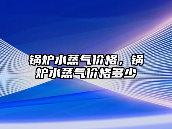鍋爐水蒸氣價(jià)格，鍋爐水蒸氣價(jià)格多少