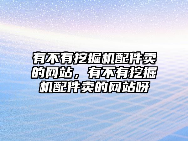 有不有挖掘機(jī)配件賣的網(wǎng)站，有不有挖掘機(jī)配件賣的網(wǎng)站呀