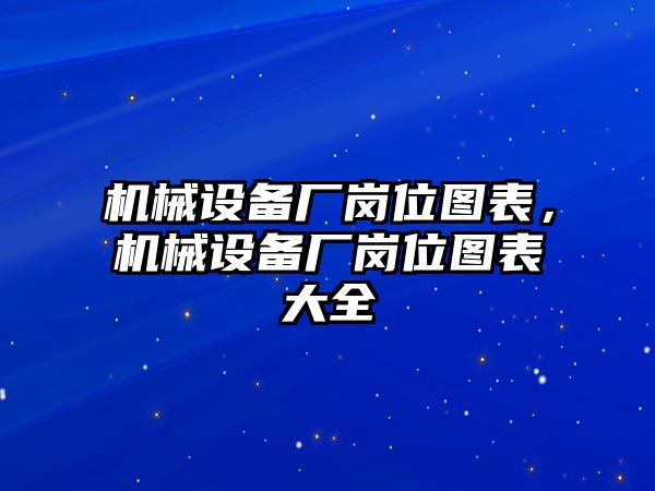 機械設備廠崗位圖表，機械設備廠崗位圖表大全