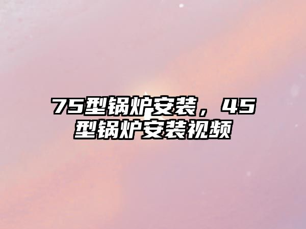 75型鍋爐安裝，45型鍋爐安裝視頻