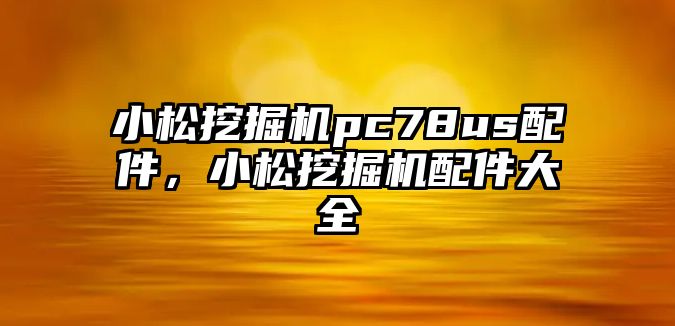 小松挖掘機pc78us配件，小松挖掘機配件大全