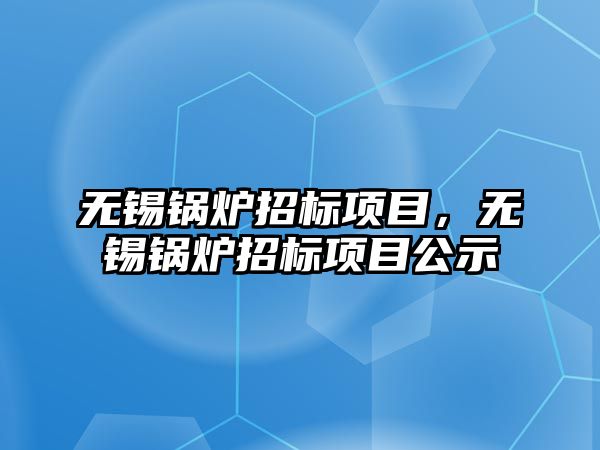 無錫鍋爐招標項目，無錫鍋爐招標項目公示