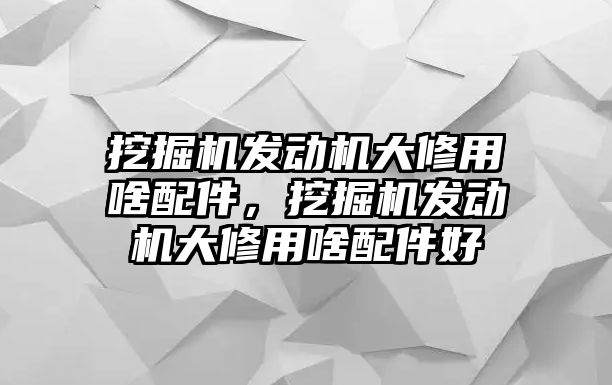 挖掘機發(fā)動機大修用啥配件，挖掘機發(fā)動機大修用啥配件好