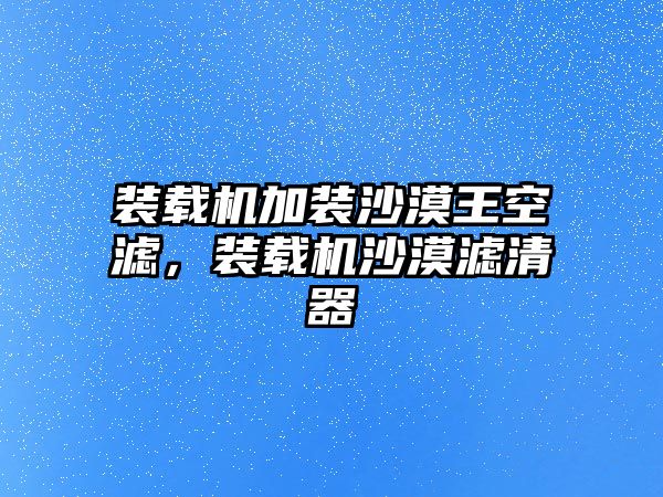 裝載機(jī)加裝沙漠王空濾，裝載機(jī)沙漠濾清器