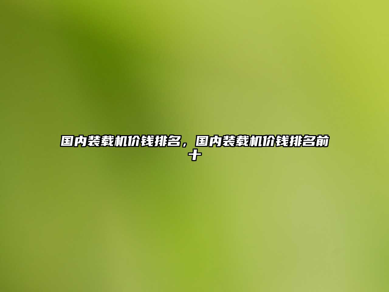 國(guó)內(nèi)裝載機(jī)價(jià)錢排名，國(guó)內(nèi)裝載機(jī)價(jià)錢排名前十
