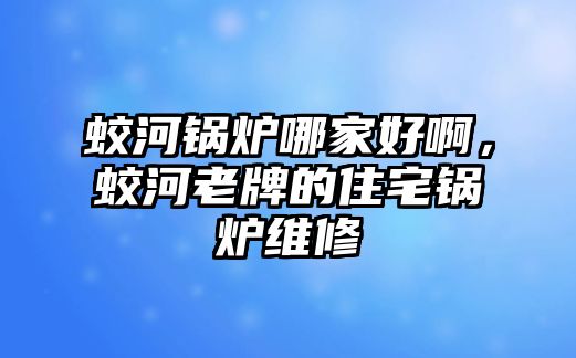 蛟河鍋爐哪家好啊，蛟河老牌的住宅鍋爐維修