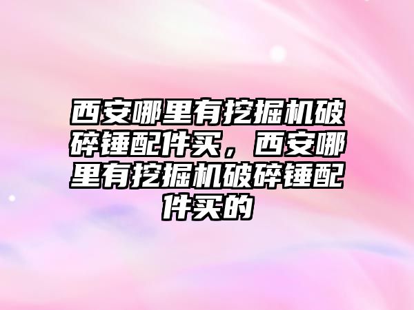 西安哪里有挖掘機破碎錘配件買，西安哪里有挖掘機破碎錘配件買的