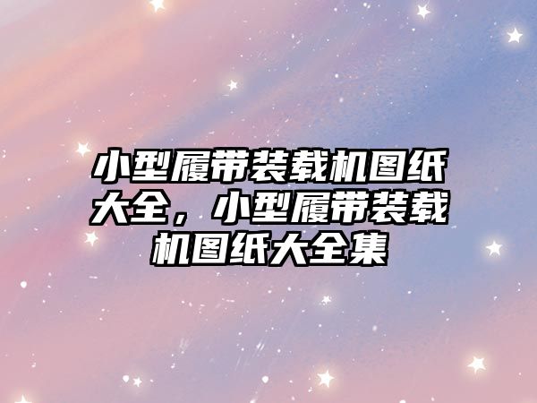 小型履帶裝載機(jī)圖紙大全，小型履帶裝載機(jī)圖紙大全集