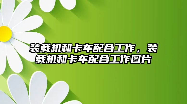 裝載機(jī)和卡車(chē)配合工作，裝載機(jī)和卡車(chē)配合工作圖片