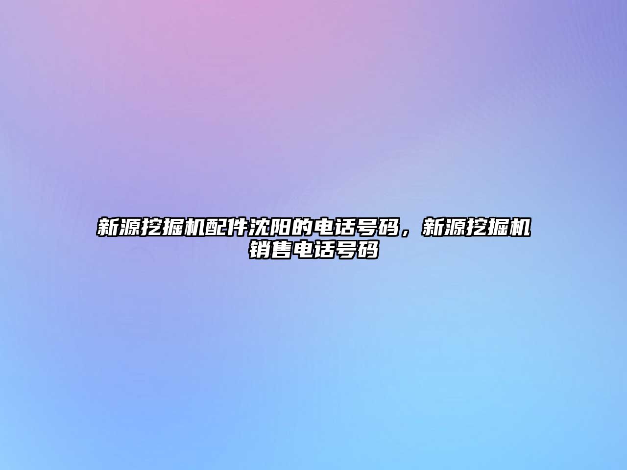 新源挖掘機(jī)配件沈陽的電話號碼，新源挖掘機(jī)銷售電話號碼