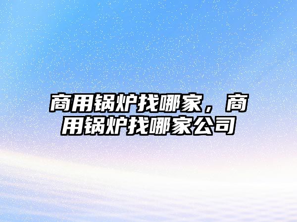 商用鍋爐找哪家，商用鍋爐找哪家公司