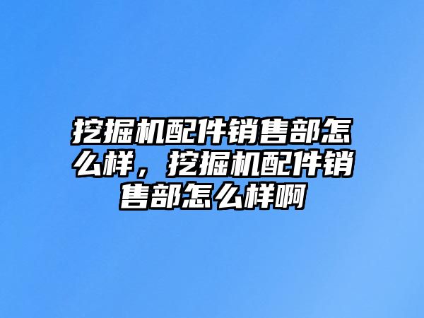 挖掘機配件銷售部怎么樣，挖掘機配件銷售部怎么樣啊