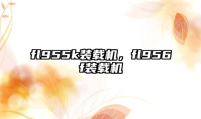 fl955k裝載機(jī)，fl956f裝載機(jī)