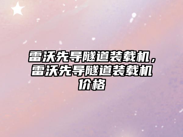 雷沃先導隧道裝載機，雷沃先導隧道裝載機價格