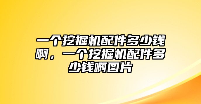一個(gè)挖掘機(jī)配件多少錢啊，一個(gè)挖掘機(jī)配件多少錢啊圖片
