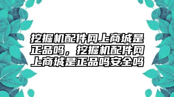挖掘機(jī)配件網(wǎng)上商城是正品嗎，挖掘機(jī)配件網(wǎng)上商城是正品嗎安全嗎