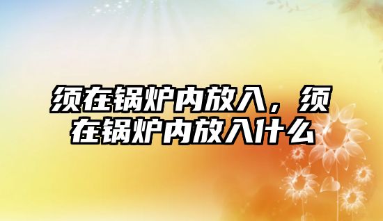 須在鍋爐內(nèi)放入，須在鍋爐內(nèi)放入什么