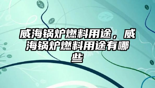 威海鍋爐燃料用途，威海鍋爐燃料用途有哪些